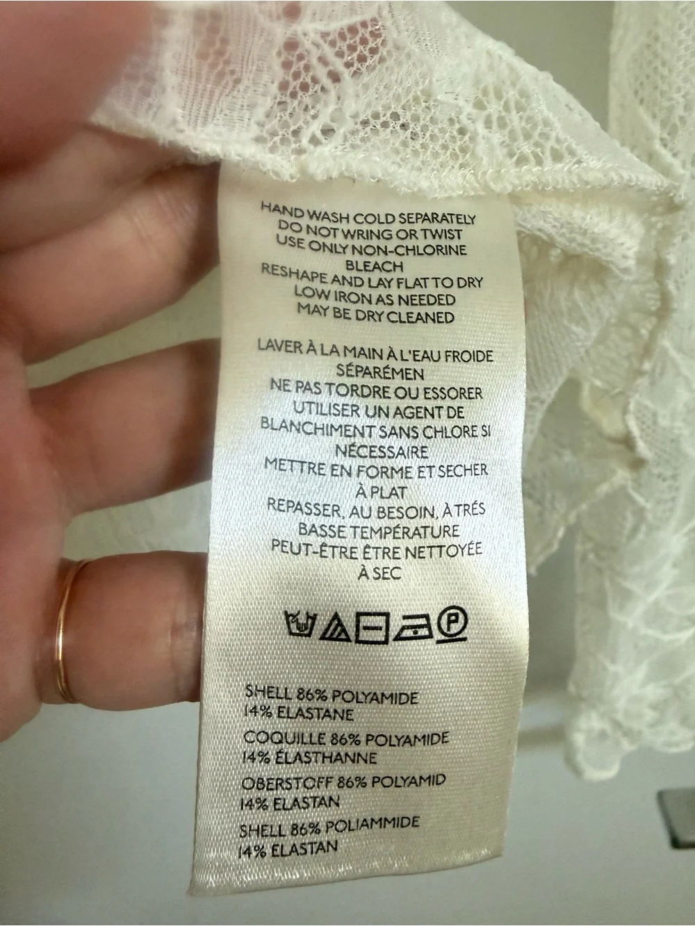By Anthropologie Lace Top for Layering Ivory Small